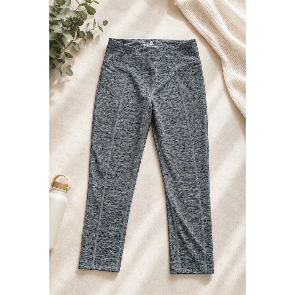 90 Degree by Reflex Leggings Womens Size S Gray Heather High Waist Ankle